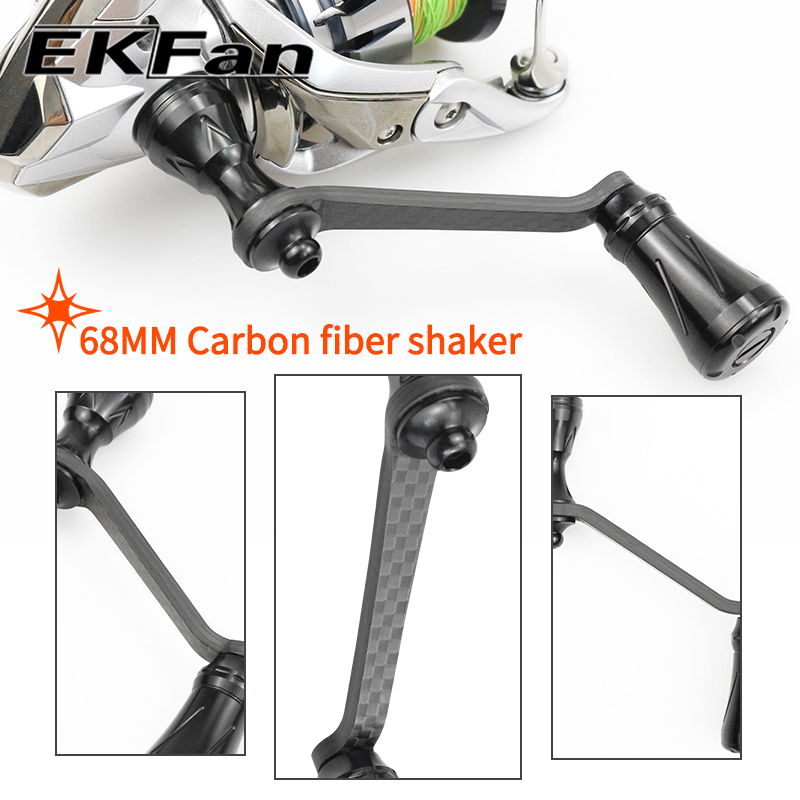 Spinning Reel - EKfan 68MM Kohlefaser-Spinnangelrollen-Griff für SHI-Serie unter