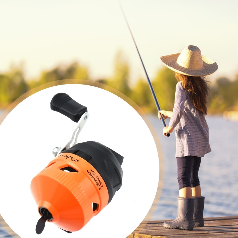 Spincast Reel - Hochgeschwindigkeits-Spincast-Rolle mit 3,0:1 Übersetzungsverhältnis und Nylonschnur,